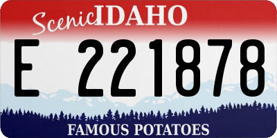 ID license plate E221878