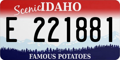ID license plate E221881