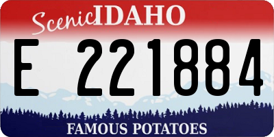 ID license plate E221884