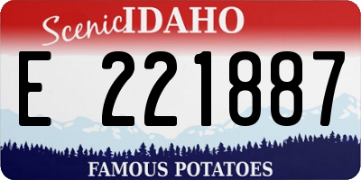 ID license plate E221887