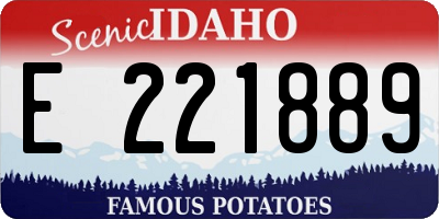 ID license plate E221889