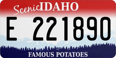 ID license plate E221890