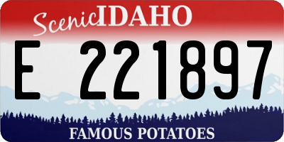 ID license plate E221897