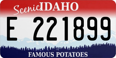 ID license plate E221899