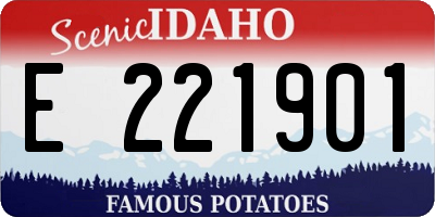 ID license plate E221901
