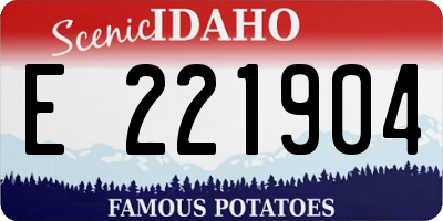 ID license plate E221904