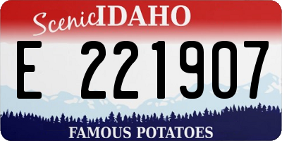 ID license plate E221907