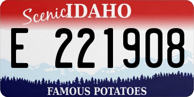 ID license plate E221908