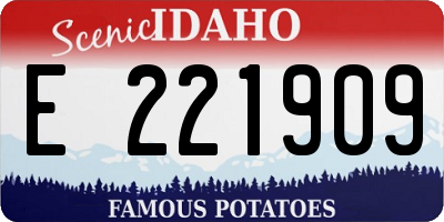 ID license plate E221909