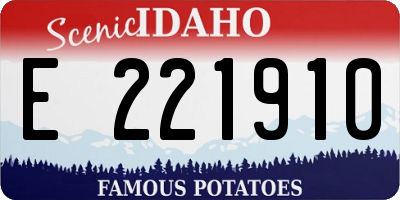 ID license plate E221910