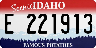 ID license plate E221913