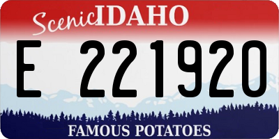 ID license plate E221920