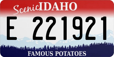 ID license plate E221921