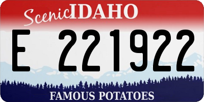 ID license plate E221922