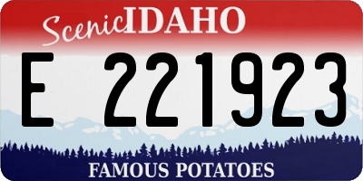 ID license plate E221923