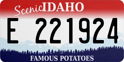 ID license plate E221924