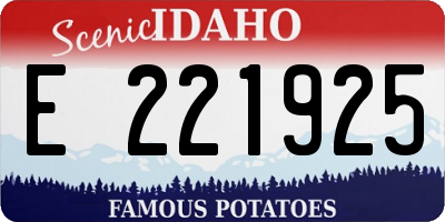 ID license plate E221925