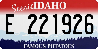 ID license plate E221926