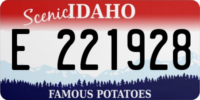 ID license plate E221928