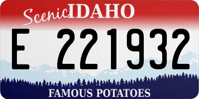 ID license plate E221932