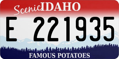 ID license plate E221935