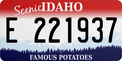 ID license plate E221937