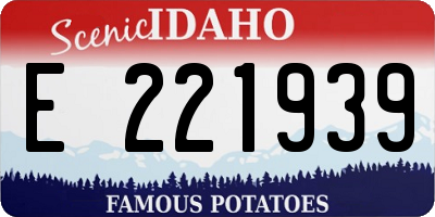 ID license plate E221939
