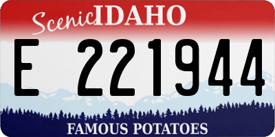 ID license plate E221944
