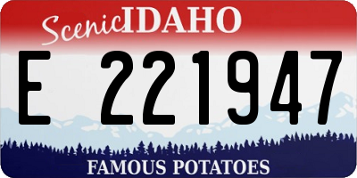 ID license plate E221947