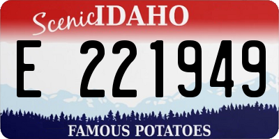 ID license plate E221949