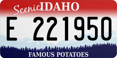 ID license plate E221950