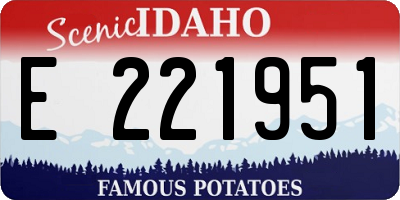 ID license plate E221951