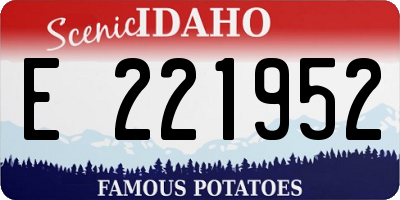 ID license plate E221952