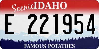 ID license plate E221954