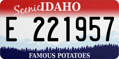 ID license plate E221957