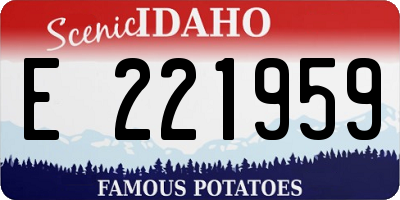 ID license plate E221959