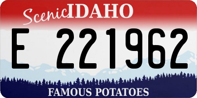 ID license plate E221962