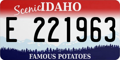 ID license plate E221963
