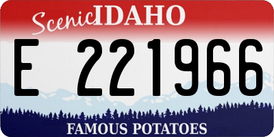 ID license plate E221966