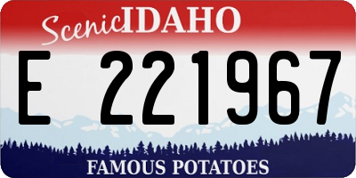ID license plate E221967