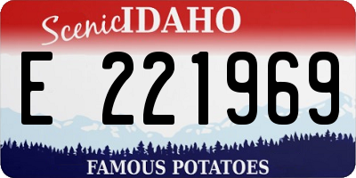 ID license plate E221969