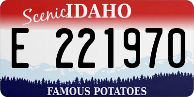ID license plate E221970