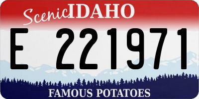 ID license plate E221971