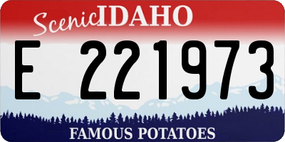 ID license plate E221973