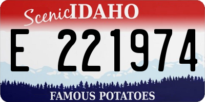 ID license plate E221974