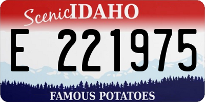 ID license plate E221975