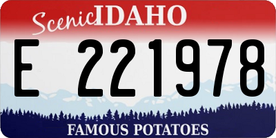 ID license plate E221978
