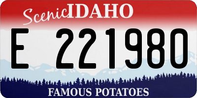 ID license plate E221980