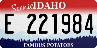 ID license plate E221984