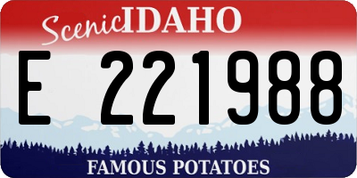 ID license plate E221988